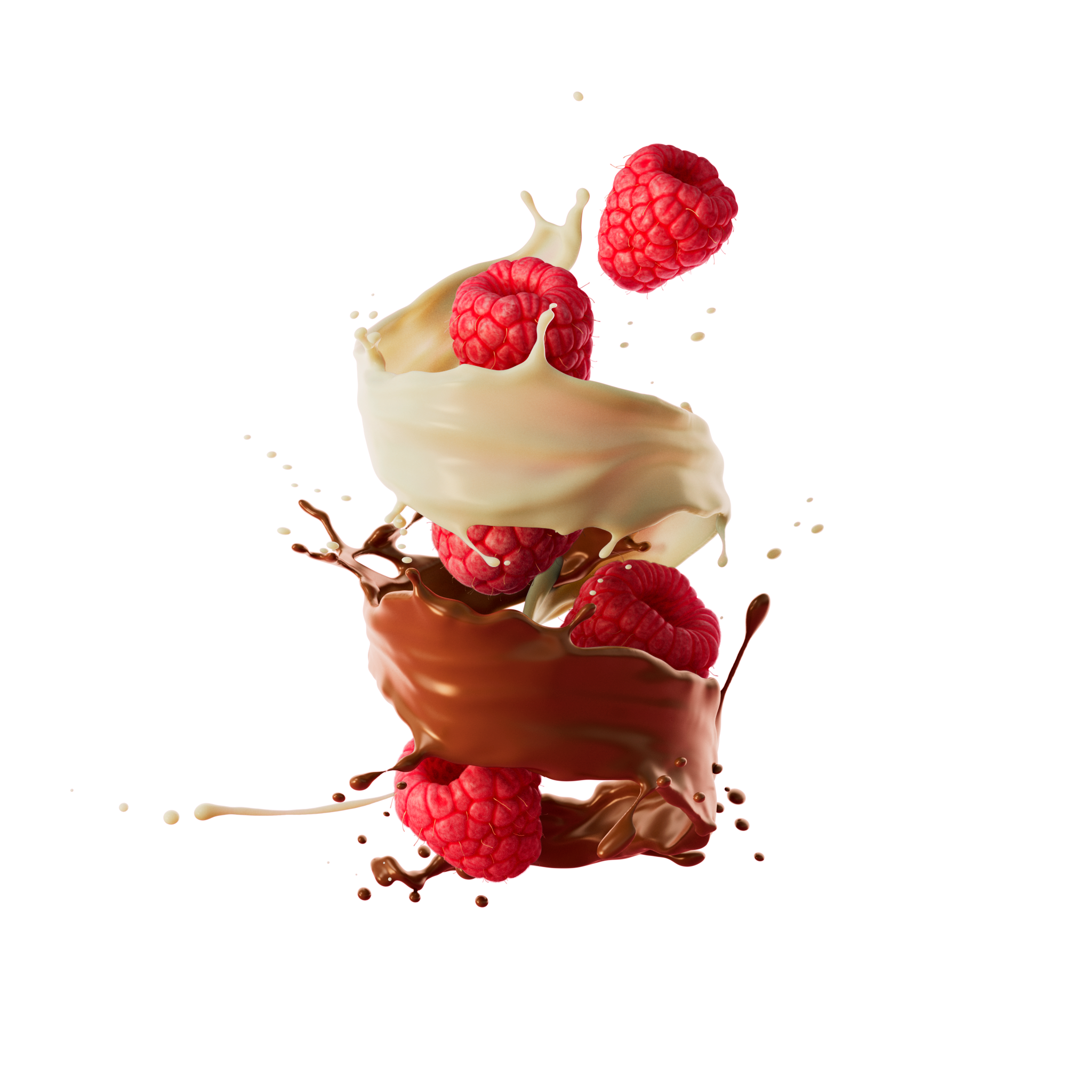 Caja x 3 - Bombones Frambuesa Chocolate de Leche & Blanco